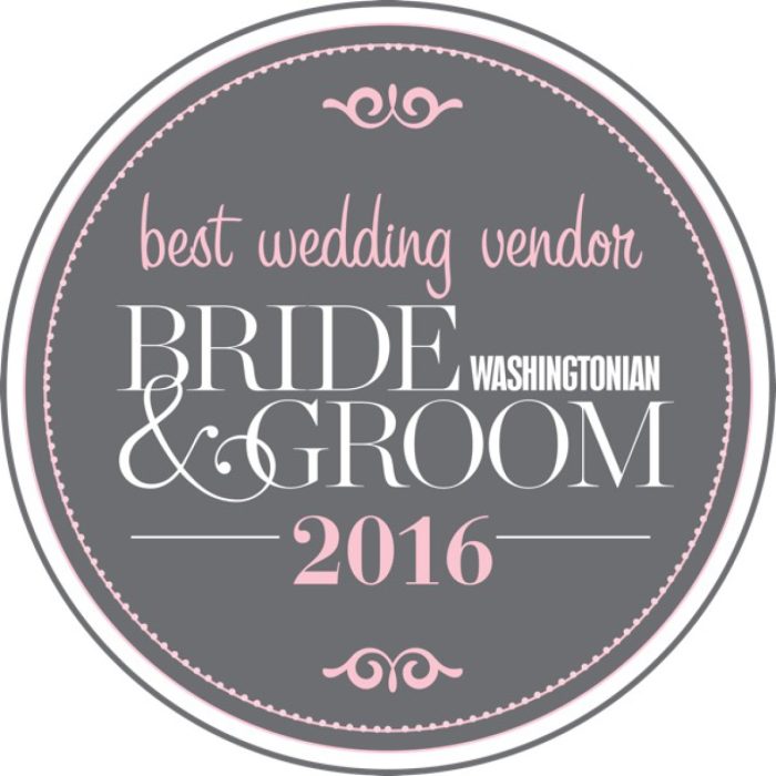 Washingtonian Bride & Groom Best Wedding Vendor 2016