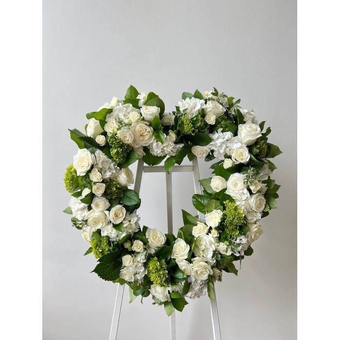 Open Heart Floral Wreath, Sympathy & Funeral Flowers, Alexandria VA
