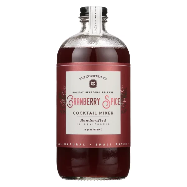Yes Cockatils Cranberry Spice Handcrafted Cocktail Mixer